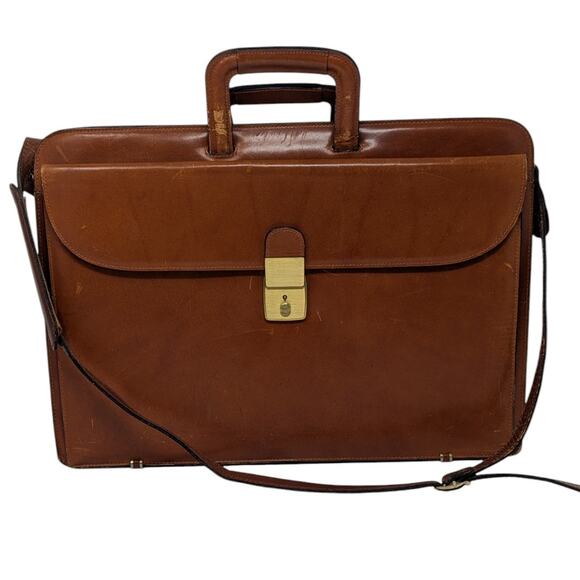 80s Vintage Scully Italian Leather Briefcase - Picture 1 of 16